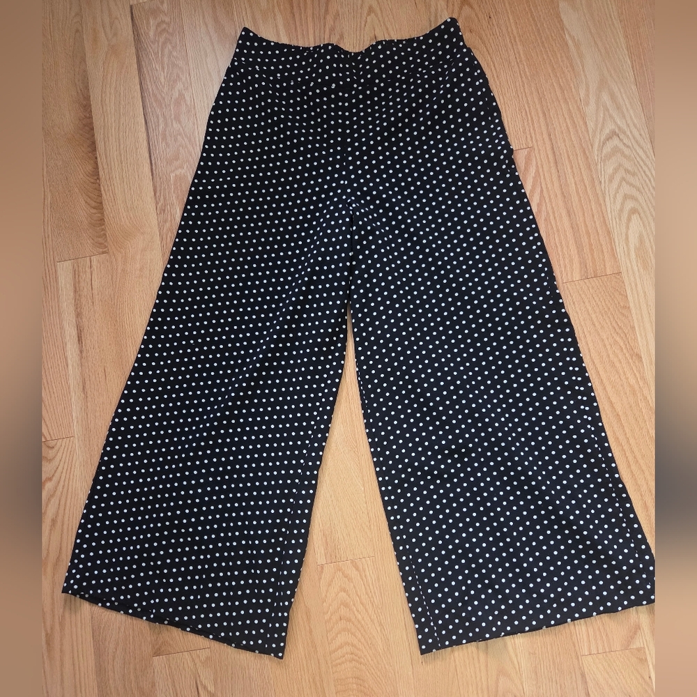 Adrianna Papell Wide Leg Polka Dot Pants